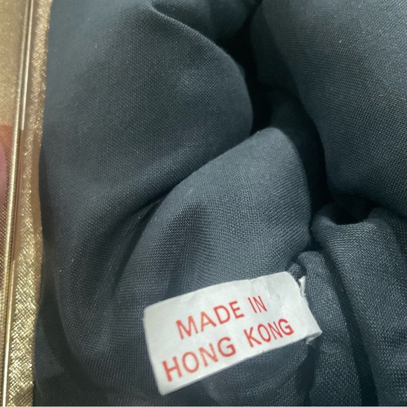 vintage 70s black studded purse beaded evening bag handbag w kiss clasp closure - Picture 10 of 10